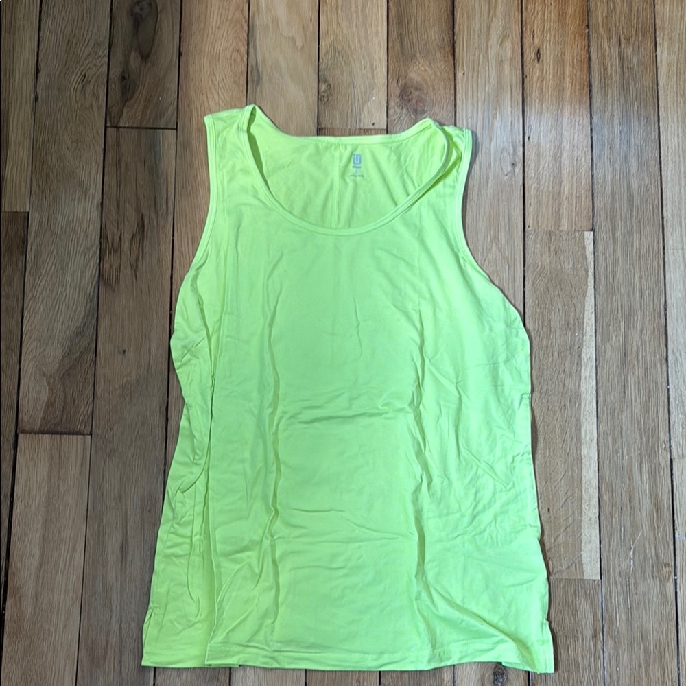 Ideology Yellow Fitted Sleeveless Tank Top